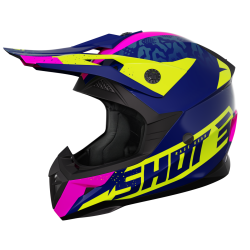 Shot, HJÄLM PULSE KID AIRFIT BLUE NEON YELLOW PINK GLOSSY, BARN, S
