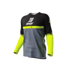 Shot, TRÖJA RAW KID REFLEX, BARN, 12/13, NEON SVART GUL