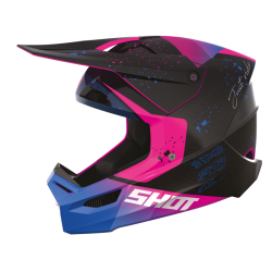 Shot, HJÄLM FURIOUS KID MATRIX PURPLE GLOSSY, BARN, L