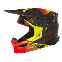 Shot, HJÄLM FURIOUS KID MATRIX RED GLOSSY, BARN, L