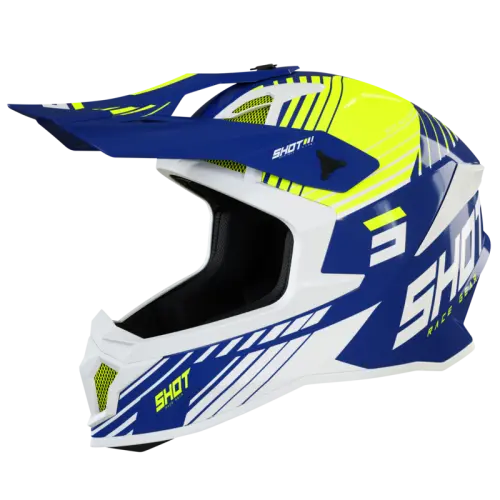 Shot, HJÄLM LITE FURY NAVY NEON YELLOW GLOSSY, VUXEN, M Shot, HJÄLM LITE FURY NAVY NEON YELLOW GLOSSY, VUXEN, M