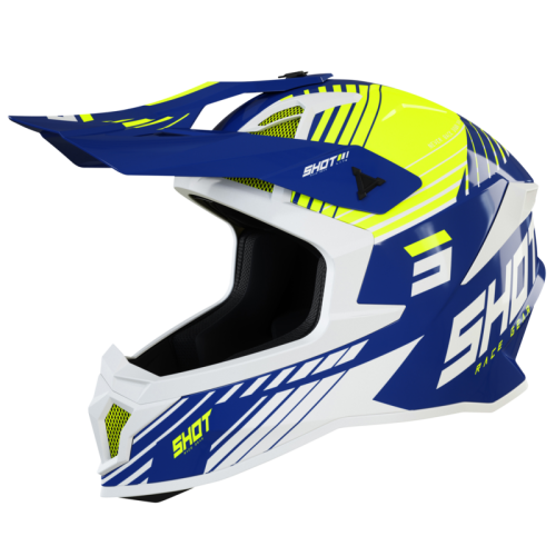 Shot, HJÄLM LITE FURY NAVY NEON YELLOW GLOSSY, VUXEN, XS