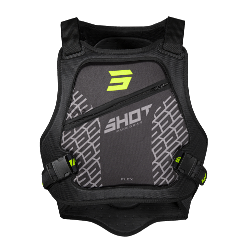 Shot, FIGHTER BRÖSTSKYDD FLEX BLACK NEON YELLOW, VUXEN, XS S