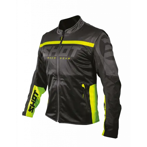 Shot, JACKA SOFTSHELL LITE 2.0, XXL, NEON SVART GUL Shot, JACKA SOFTSHELL LITE 2.0, XXL, NEON SVART GUL