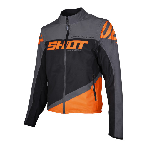 Shot, Jacka SOFTSHELL LITE, VUXEN, XL, GRÅ NEON ORANGE