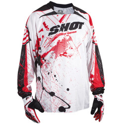 Shot, Crosströja Contact Rush, L, VIT RÖD