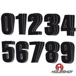 Holeshot, Siffersats 11cm 100st, SVART