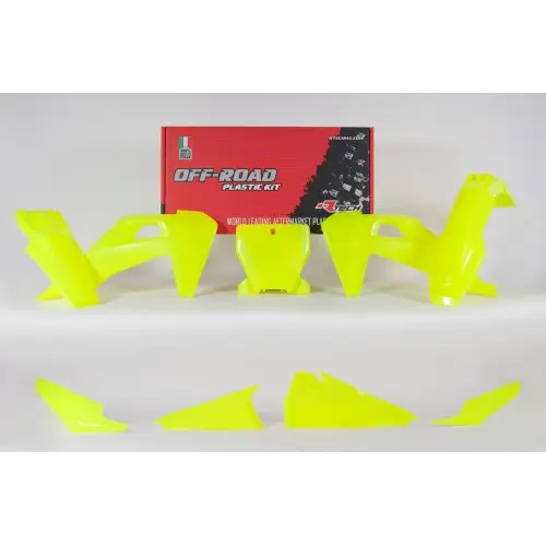 Rtech, Plastkit, NEON GUL, Husqvarna 19-22 FC 450, 19-22 FC 250/TC 250, 19-22 FC 350, 19-22 TC 125, 19 TC 300 Rtech, Plastkit, NEON GUL, Husqvarna 19-22 FC 450, 19-22 FC 250/TC 250, 19-22 FC 350, 19-22 TC 125, 19 TC 300