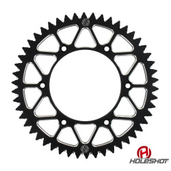 Holeshot, Bakdrev Alu, 520, 48, SVART, Kawasaki 07-16 KLX450, 19-25 KX450, 06-18 KX450F, 24-25 KX450X, 91-94 KDX250, 87-08 KX250, 19-25 KX250, 04-18 KX250F, 24-25 KX250X, 85-08 KX125, 86-03 KDX200, 97-03 KDX220, 87-03 KX500, Suzuki 04-06 RM-Z250