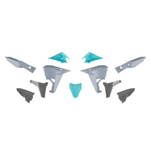 Rtech, Plastkit, Revolution, CYAN MINT SVART BLÅ GRÅ, KOVE 24-26 Rally 800/X PRO 800