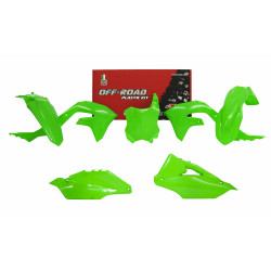 Rtech, Plastkit, NEON GRÖN, Kawasaki 19-23 KX450, 21-24 KX250, 24 KX250X