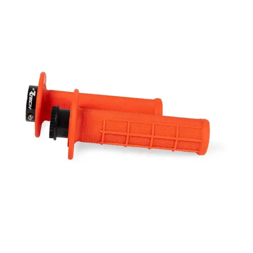 Rtech, R20 LOCK-ON GRIPS HALF WAFFLE, NEON ORANGE Rtech, R20 LOCK-ON GRIPS HALF WAFFLE, NEON ORANGE