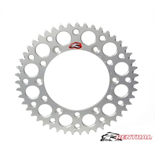 Renthal, Bakdrev, 520, 53, SILVER, Honda 02-23 CRF450R, 05-18 CRF450X, 78-07 CR250R, 04-23 CRF250R, 04-19 CRF250X, 84-04 XR250R, 79-07 CR125R, 87-88 CR500R, 92-01 CR500R, 96-04 XR400R, 87-99 XR600R, 00-16 XR650R, BETA 13-14 RR 450 4T Enduro/RR 400 4T Endu
