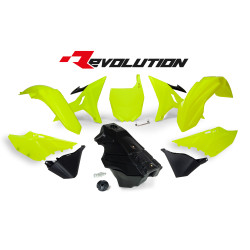 Rtech, Plastkit REVOLUTION, NEON GUL, Yamaha 16-19 WR250, 02-21 YZ250, 02-21 YZ125 Rtech, Plastkit REVOLUTION, NEON GUL, Yamaha 16-19 WR250, 02-21 YZ250, 02-21 YZ125