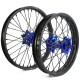 Holeshot, Komplett Hjulset, 2,15/1,60, 18/21", BAK FRAM, MATT SVART BLÅ, Yamaha 14-26 YZ450F, 14-26 YZ250F, FANTIC 24-26 XXF 450, 24-26 XXF 250