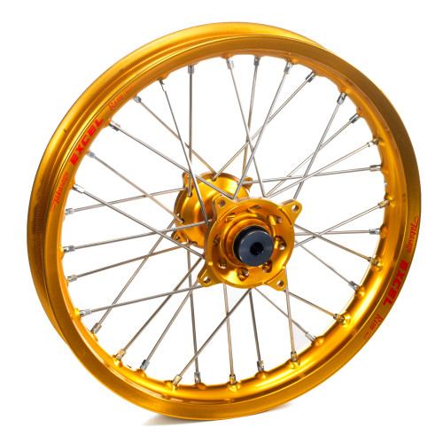 Haan Wheels, Komplett Hjul, 2,15, 18", BAK, GULD, KTM 24-25 450 EXC-F, 23-25 450 SX-F, 24-25 250 EXC, 24 250 EXC-F, 25 250 EXC-F /150 SX, 23-25 250 SX/250 SX-F, 24-25 350 EXC-F/150 EXC/300 EXC/500 EXC-F, 23-25 350 SX-F, 23-25 125 SX/300 SX, Husqvarna