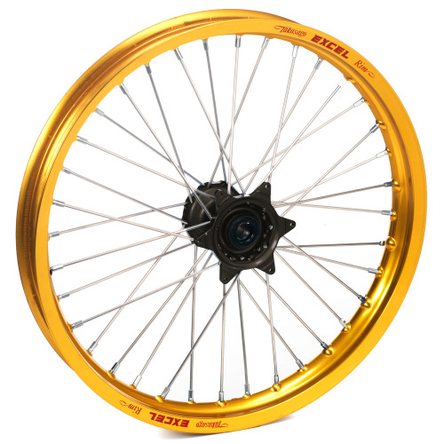 Haan Wheels, Komplett Hjul, 1,85, 21", FRAM, SVART GULD, Yamaha 19-24 TÉNÉRÉ 700