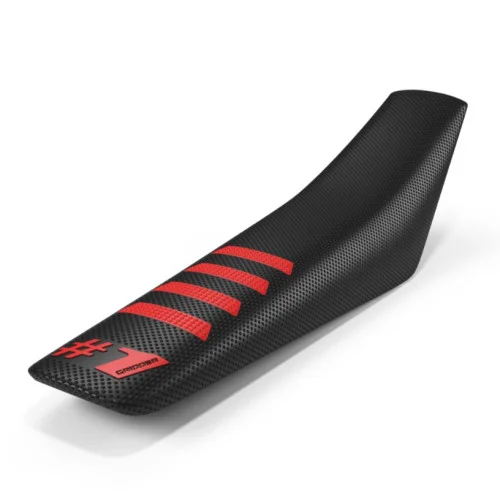 Onegripper Sadelöverdrag - Ribbat Svart/Röd Onegripper Sadelöverdrag - Ribbat Svart/Röd