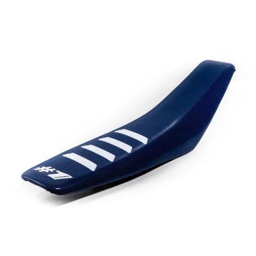 Onegripper Sadelöverdrag - Ribbat Mörkblå/Vit Onegripper Sadelöverdrag - Ribbat Mörkblå/Vit