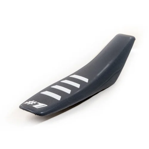 Onegripper Sadelöverdrag - Ribbat Mörkgrå/Vit Onegripper Sadelöverdrag - Ribbat Mörkgrå/Vit
