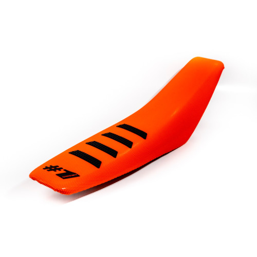 Onegripper Sadelöverdrag - Ribbat Orange/Svart