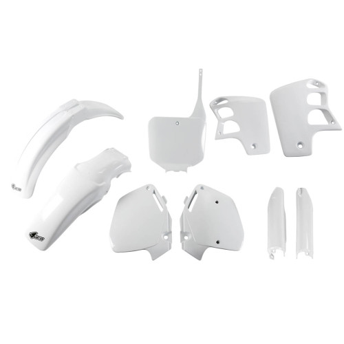 UFO Plastkit med Gaffelbensskydd Honda white UFO Plastkit med Gaffelbensskydd Honda white