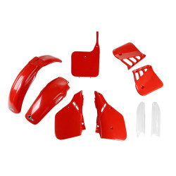 UFO Plastkit med Gaffelbensskydd Honda red