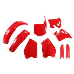 UFO Plastkit med Gaffelbensskydd Honda red