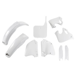 UFO Plastkit med Gaffelbensskydd Honda white