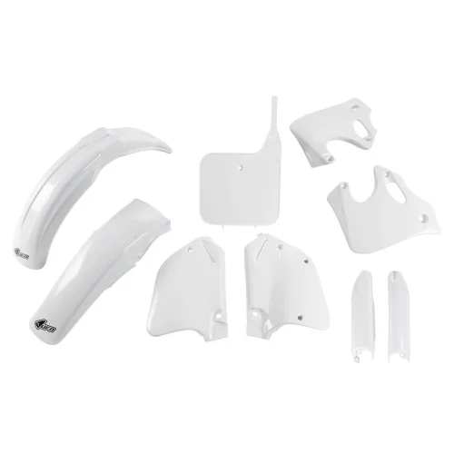 UFO Plastkit med Gaffelbensskydd Honda white UFO Plastkit med Gaffelbensskydd Honda white