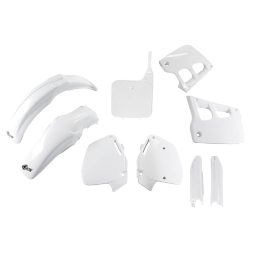 UFO Plastkit med Gaffelbensskydd Honda white UFO Plastkit med Gaffelbensskydd Honda white