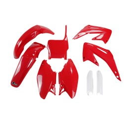 UFO Plastkit med Gaffelbensskydd Honda red