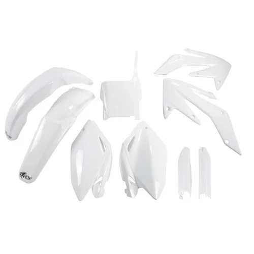 UFO Plastkit med Gaffelbensskydd Honda white UFO Plastkit med Gaffelbensskydd Honda white