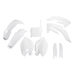UFO Plastkit med Gaffelbensskydd Honda white