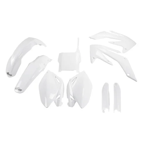 UFO Plastkit med Gaffelbensskydd Honda white UFO Plastkit med Gaffelbensskydd Honda white
