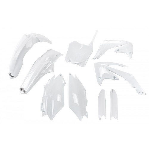 UFO Plastkit med Gaffelbensskydd Honda white UFO Plastkit med Gaffelbensskydd Honda white