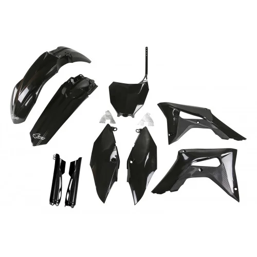 UFO Plastkit med Gaffelbensskydd Honda black UFO Plastkit med Gaffelbensskydd Honda black