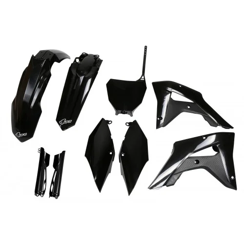 UFO Plastkit med Gaffelbensskydd Honda black UFO Plastkit med Gaffelbensskydd Honda black
