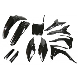 UFO Plastkit med Gaffelbensskydd Honda black