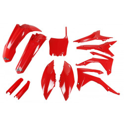 UFO Plastkit med Gaffelbensskydd Honda red