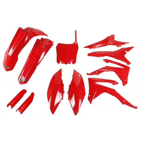 UFO Plastkit med Gaffelbensskydd Honda red UFO Plastkit med Gaffelbensskydd Honda red