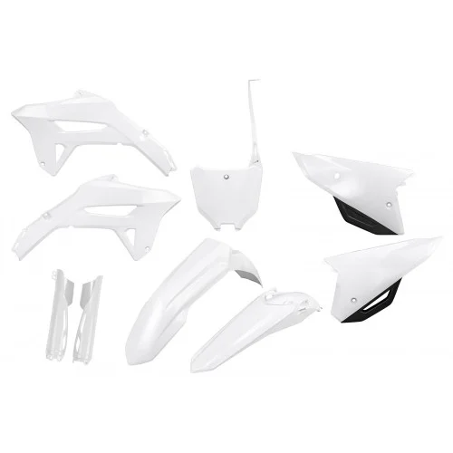 UFO Plastkit med Gaffelbensskydd Honda white UFO Plastkit med Gaffelbensskydd Honda white