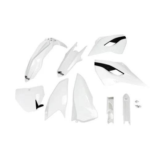 UFO Plastkit med Gaffelbensskydd Husqvarna white UFO Plastkit med Gaffelbensskydd Husqvarna white