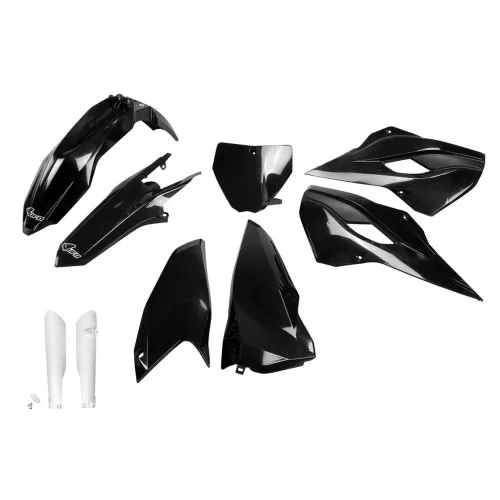 UFO Plastkit med Gaffelbensskydd Husqvarna black UFO Plastkit med Gaffelbensskydd Husqvarna black