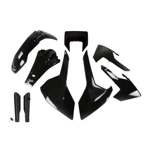 UFO Plastkit med Gaffelbensskydd Husqvarna black UFO Plastkit med Gaffelbensskydd Husqvarna black