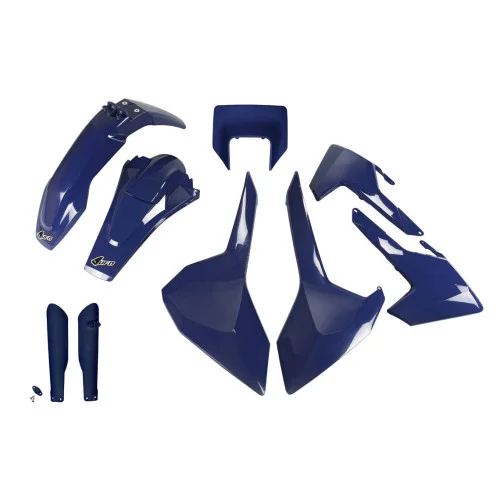 UFO Plastkit med Gaffelbensskydd Husqvarna blue UFO Plastkit med Gaffelbensskydd Husqvarna blue