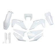 UFO Plastkit med Gaffelbensskydd Husqvarna white UFO Plastkit med Gaffelbensskydd Husqvarna white