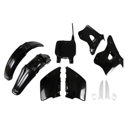 UFO Plastkit med Gaffelbensskydd Kawasaki black UFO Plastkit med Gaffelbensskydd Kawasaki black