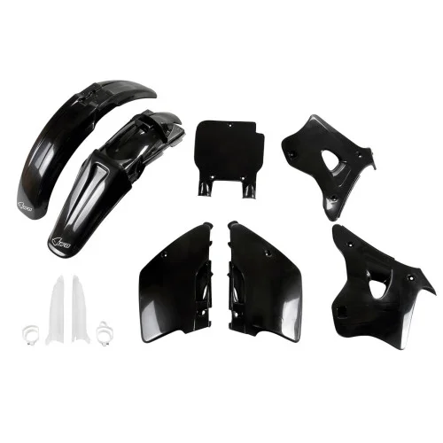 UFO Plastkit med Gaffelbensskydd Kawasaki black UFO Plastkit med Gaffelbensskydd Kawasaki black