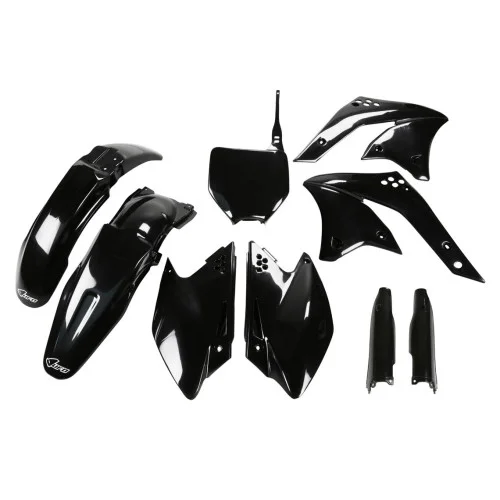 UFO Plastkit med Gaffelbensskydd Kawasaki black UFO Plastkit med Gaffelbensskydd Kawasaki black